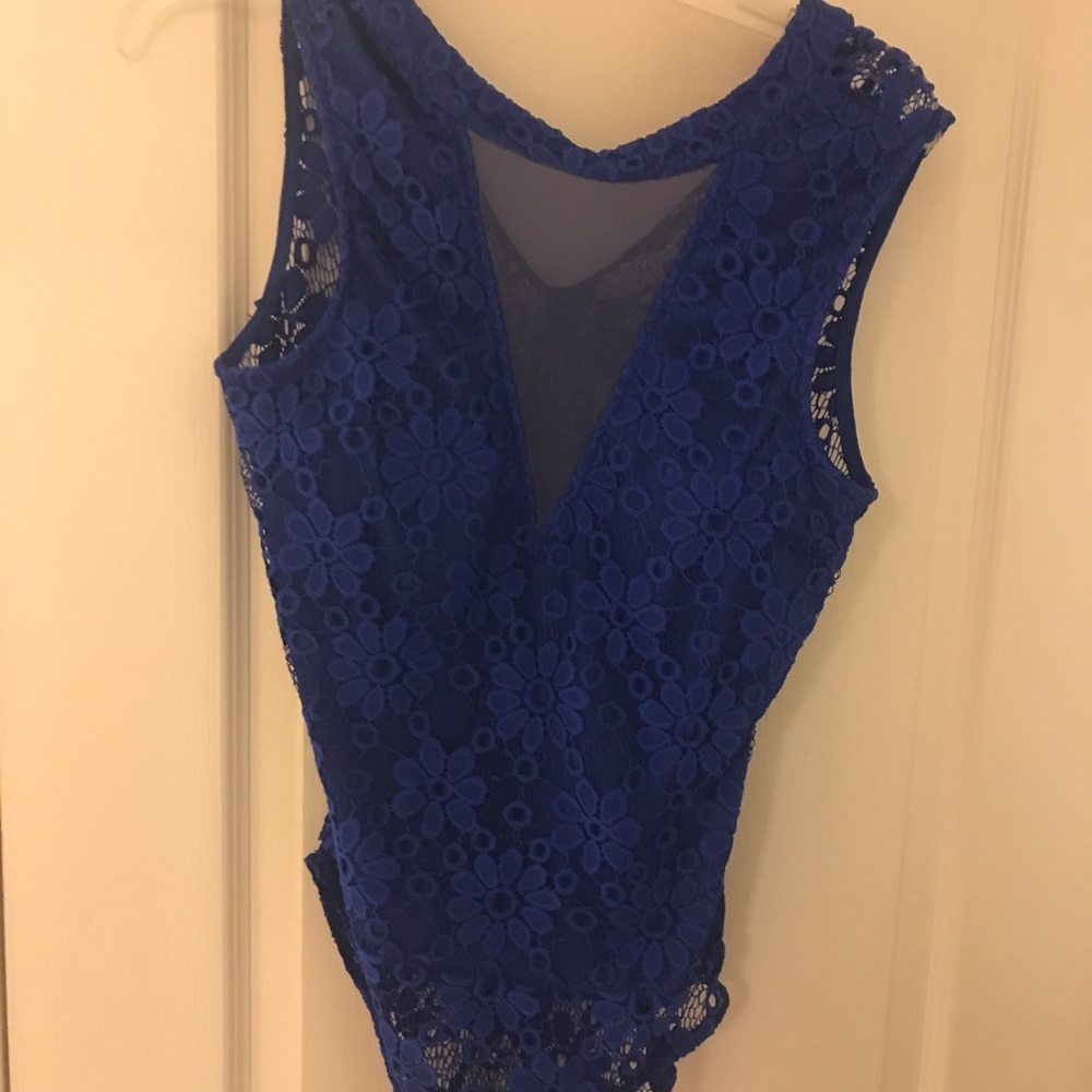 New Agaci Blue Lacy Bodysuit